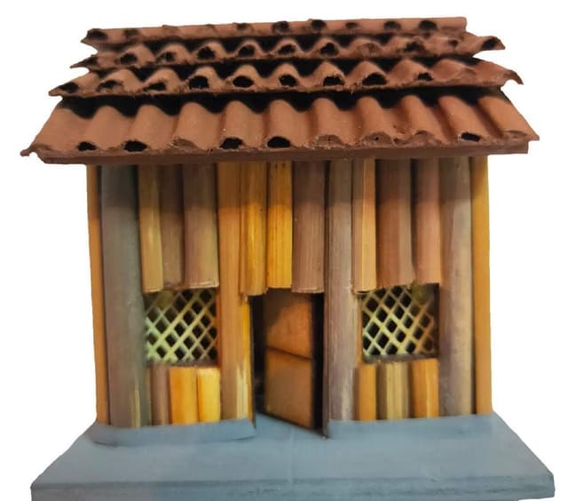 Hut Village Bamboo Roof Tiles Village hut Art and Craft