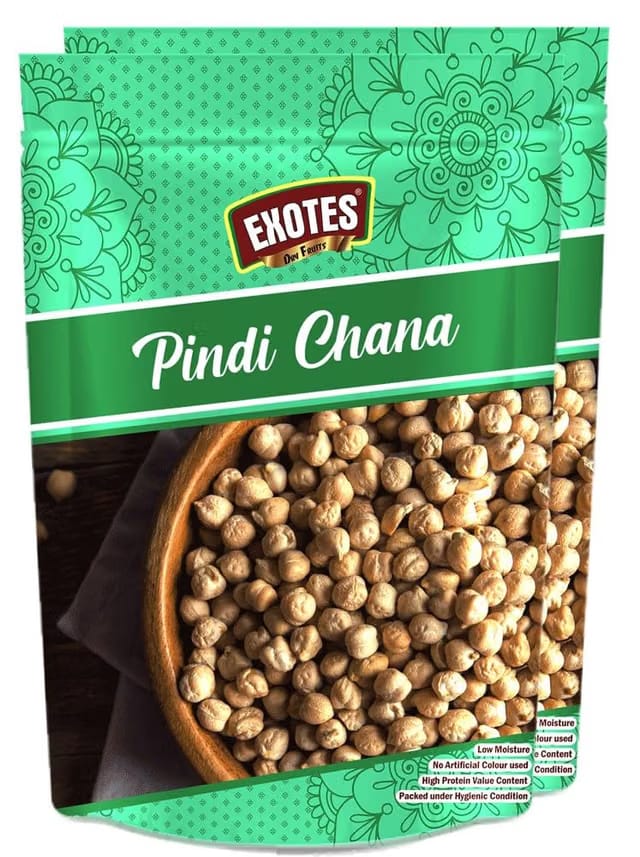 Exotes Pindi Chana 500g – Perfect for Traditional Indian Meals Like Chole Bhature, Chole Masala, Tikkis, Pulao & Chaat