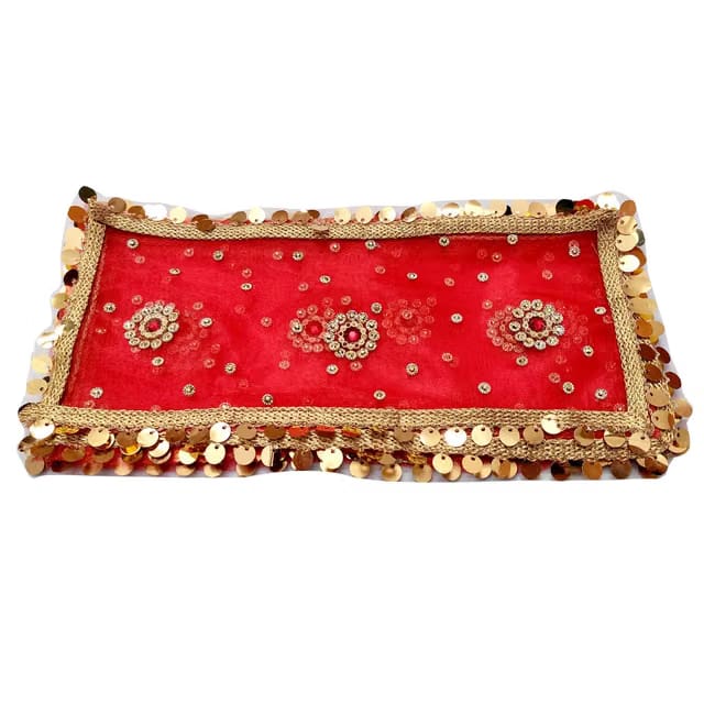Devi MATA ki chunari ||Durga chunari, chunri/Navratri/Kanya Pujan (Red) Pack of 2 10Inch |
