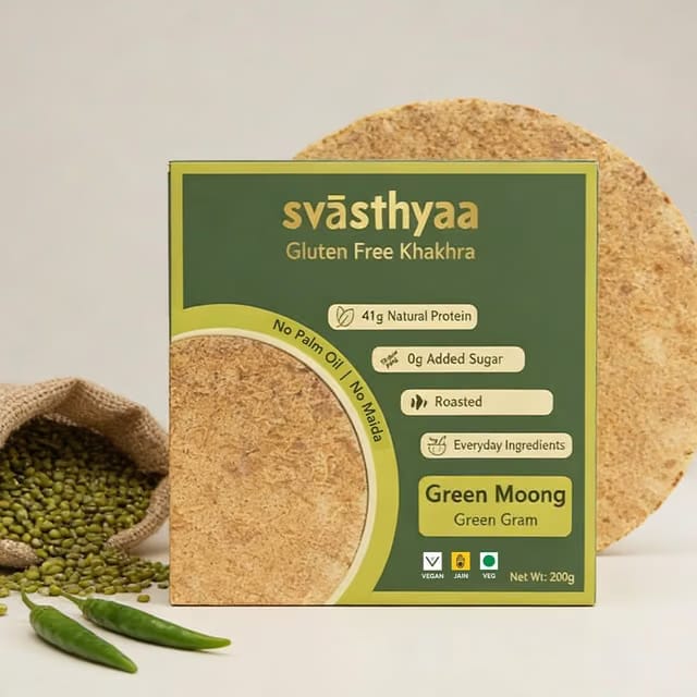 Svasthyaa Gluten Free Khakhra (Green Moong)