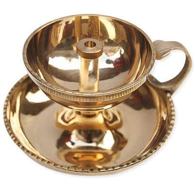 Skywalk Brass Akhand Jyoti Diya with Handle