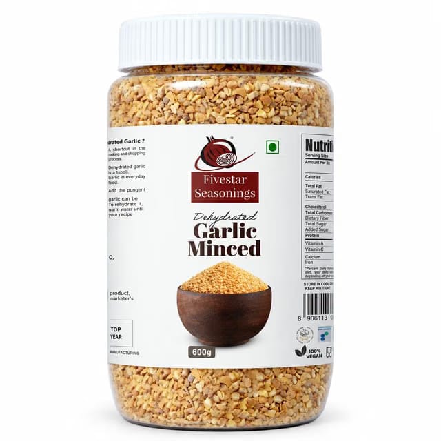 Fivestar Dehydrated Seasoning Minced Dried Garlic In Fresh Natural, Rich In Iron, Easy To Cook