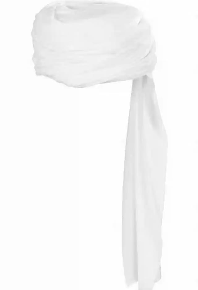 WHITE TURBAN AMAMA CLOTH 3 METER