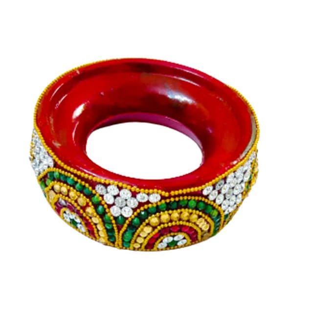DMS RETAIL Decorated Indhoni Pot Holder|Indhoni for Kalash Holding|Indhoni for Marriage Navratri Function