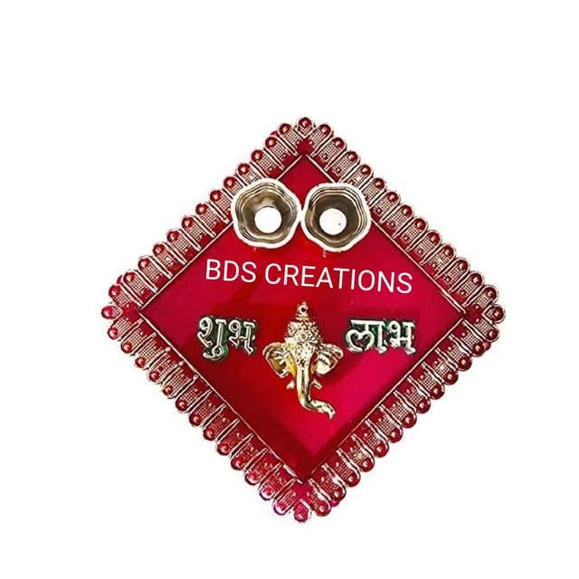 049 Designer Decorated Diya BHAIDOOJ, Engagement (15CM) Platter, Festive Diwali Pooja Floating Plate/THALI Pack of