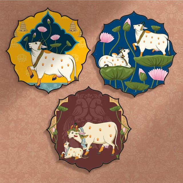 Fit-in Trends Pichwai Art Painting Wall Hangings For Living Room
