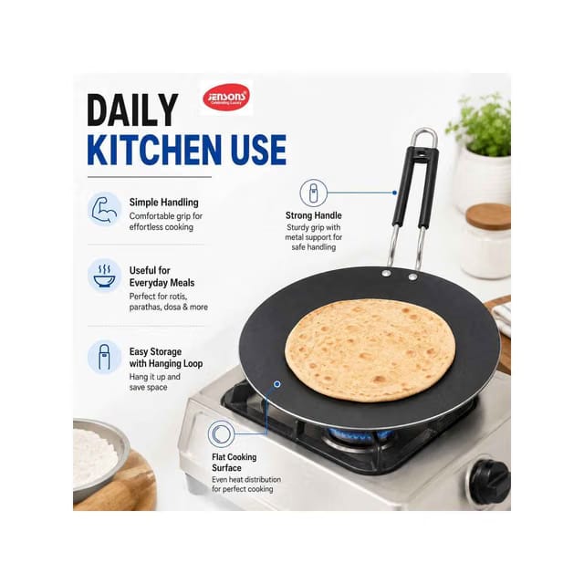 Pre-Seasoned Iron Roti Tawa 25cm