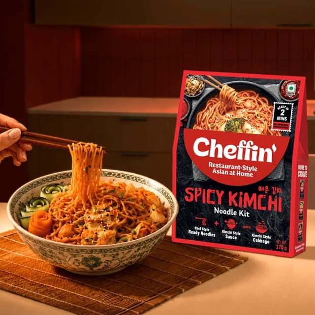 Cheffin Korean Spicy Kimchi Flavoured Instant Noodles Kit