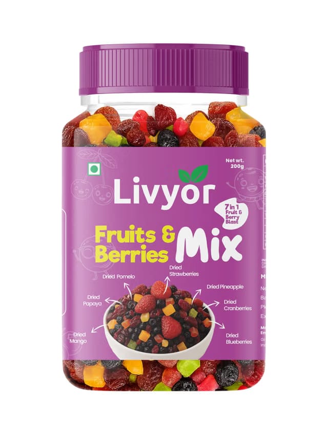 Livyor 7 in 1 Dried Fruits and Berry Mix for eating