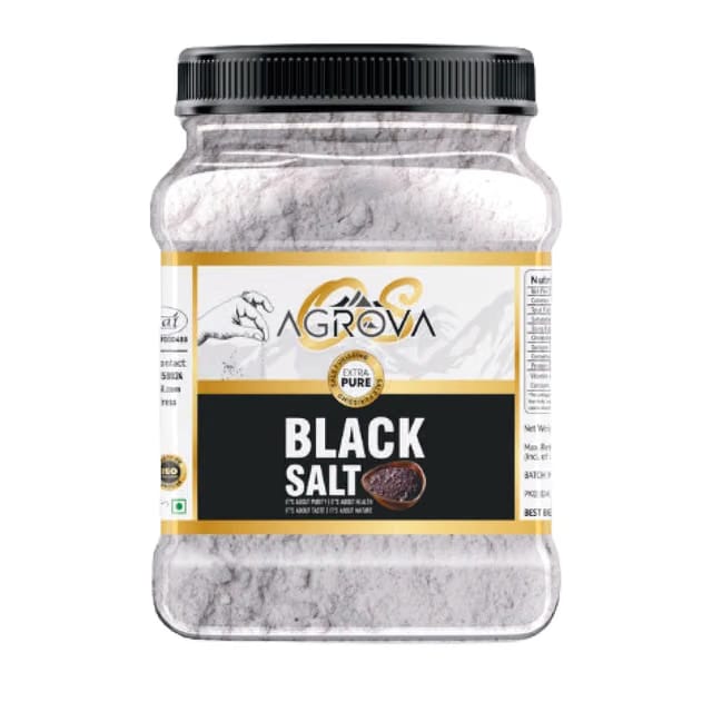 OS Agrova Authentic Black Salt 1kg Pure and Natural Kala Namak, Rich in Minerals for Enhanced Flavor