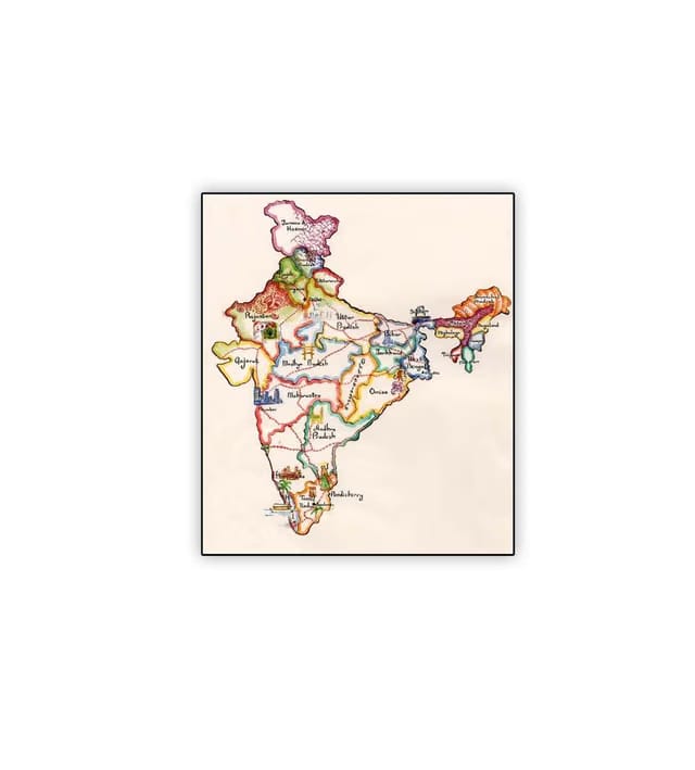 Gift Me Bazar India Maps Wooden Fridge Magnet Gift and Decoration
