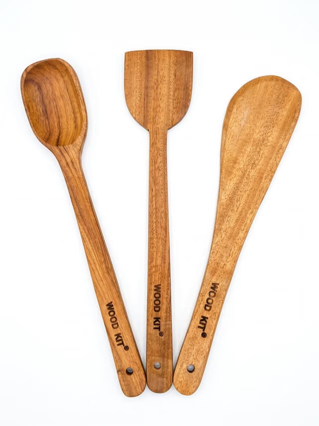 Wooden Spatula Set of 3 for Cooking