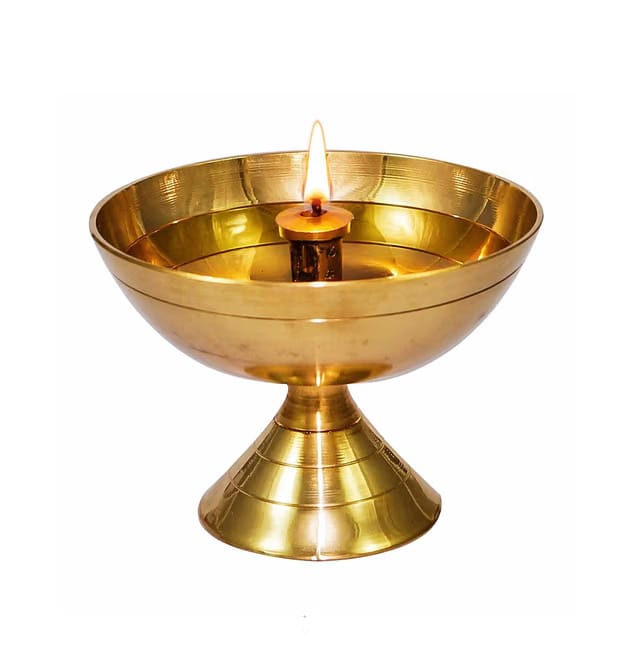 Mkd2 Rise Handcrafted Brass Akhand Diya Oil Lamp