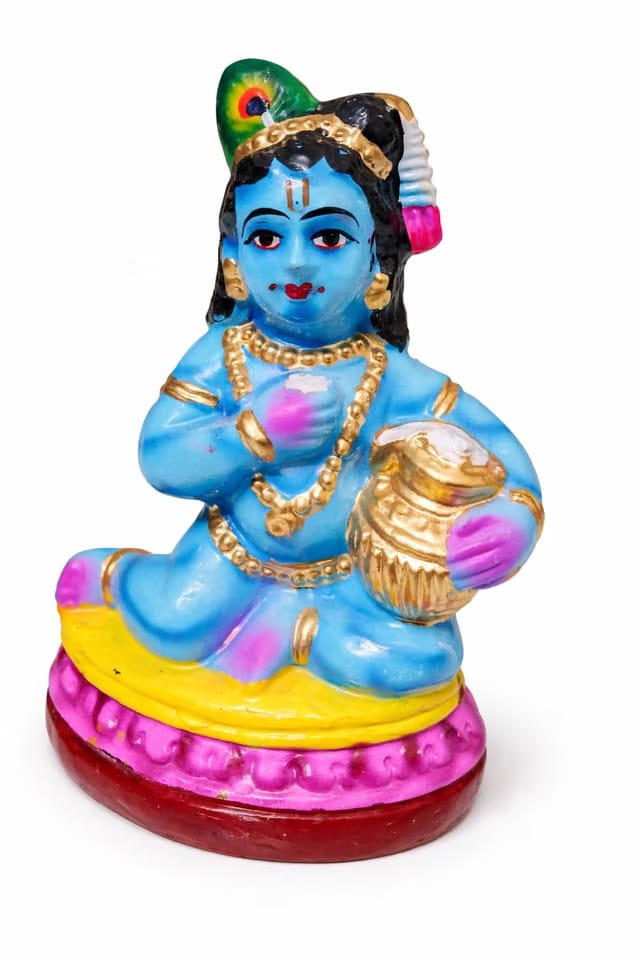 Butter Krishna Clay Golu Doll