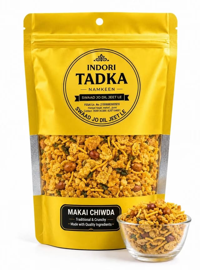 Indori tadka Makai Chiwda