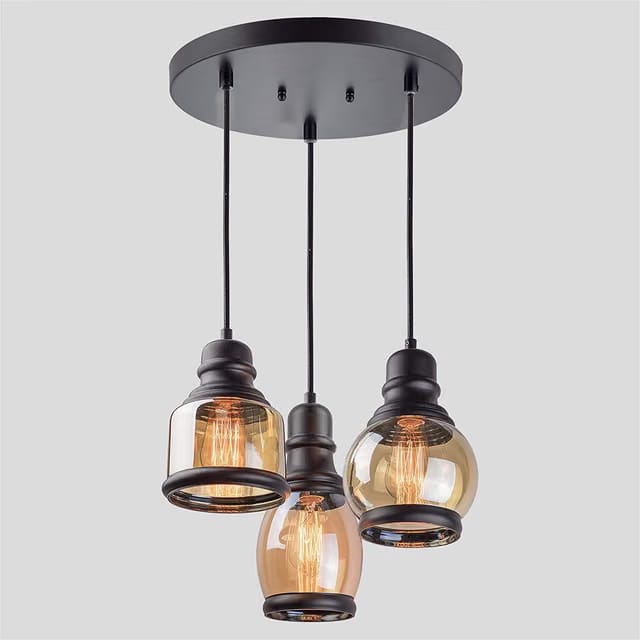 3-Light Jhumar, Ceiling Chandelier Pendant Light for Home Decoration, Hanging Lights for Living Room Lamp (001)
