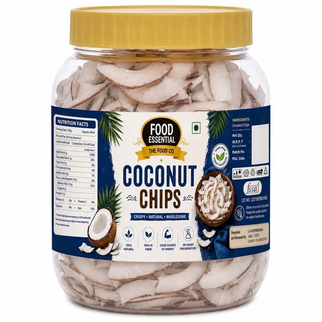 FOOD ESSENTIAL Coconut Chips 250gm.