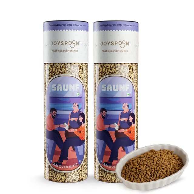 JoySpoon Saunf Mouth Fresheners 100g each Traditional After-Meal Mouth Freshener