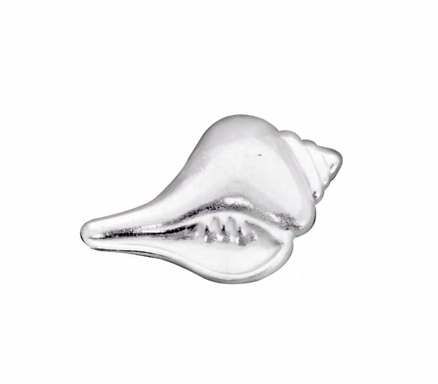 Pure Silver Shankh, Divine Conch Shell Symbolizing Spiritual Harmony