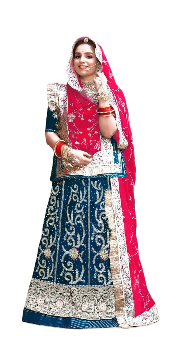 Women's Rajasthani Rajputi Poshak Set
