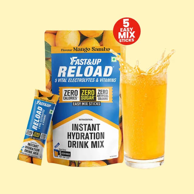 Fast&Up Reload Zero Sugar Instant Hydration Sticks With 5 Essential Electrolytes