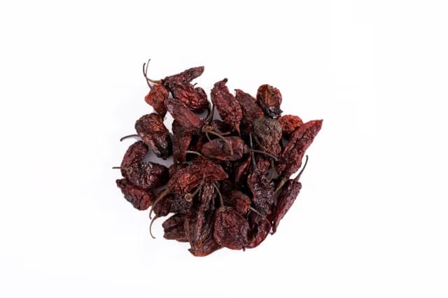 Dried Ghost Peppers: Bhut Jolokia - Naga mircha- Extremely Hot Naga Chilli_100gm