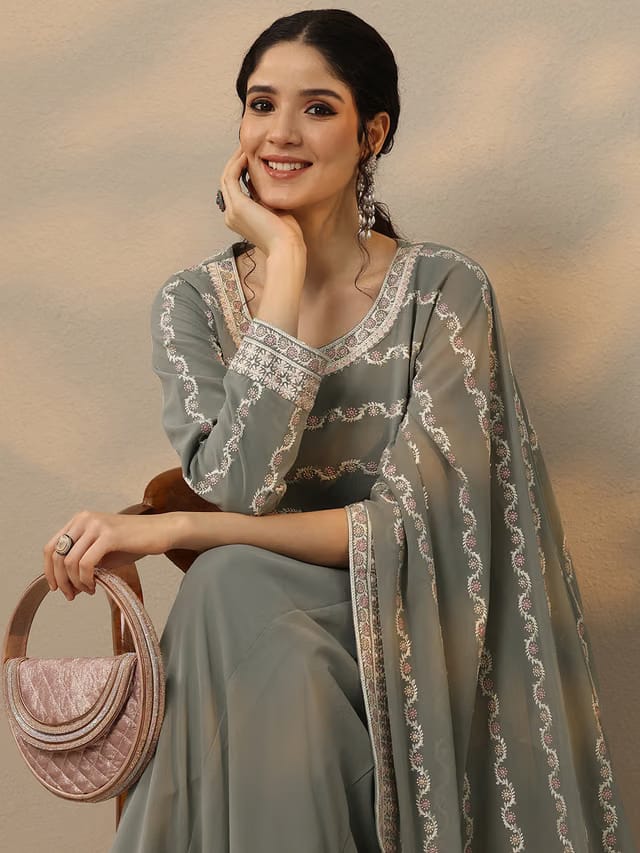 Embroidered Top & Palazzos Ethnic Co-Ords
