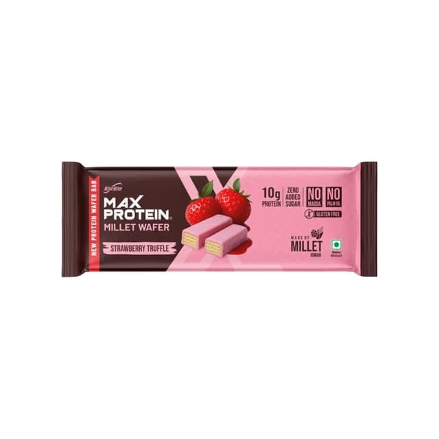 RiteBite Max Protein Strawberry Truffle Millet Wafer Protein Bar