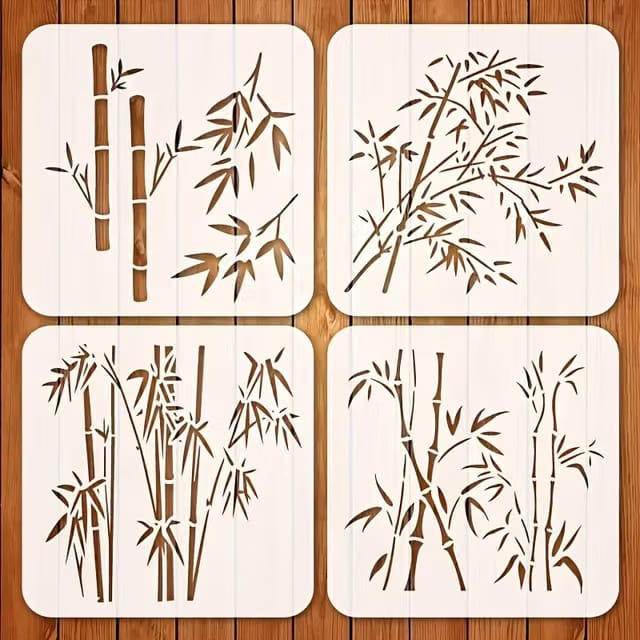 Bamboo Wall Art Set of 4