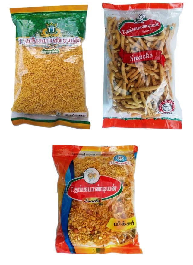 Thangapandiyan Thoothukudi Pepper Karasev + Thangapandian Omapodi + Thangapanidan Special Mixture