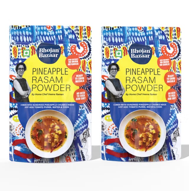 Bhojan Bazaar Pineapple Rasam Powder With Sundried Chunks - Pack of 2, 75 g Each