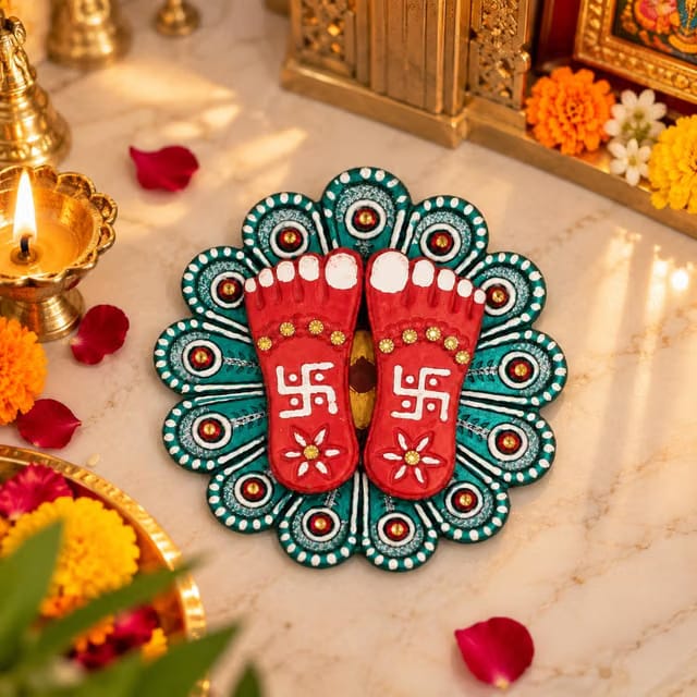 Yuvraj Laxmi Charan Paduka with Platter for Diwali