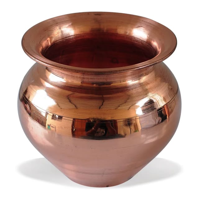 Prisha India Copper Lota Pitcher Indian Drinkware Jug Ayurvedic Product