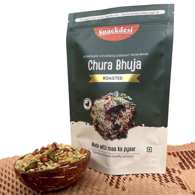Snackdesi Namkeen Snacks – Roasted Chura Bhuja – Overloaded with Peanuts