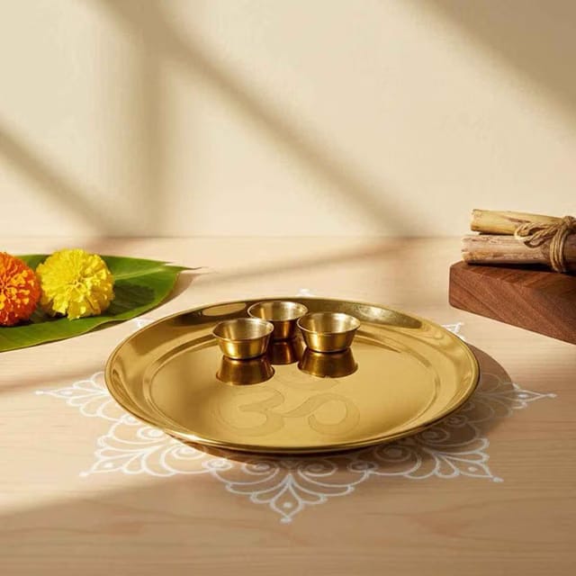 Puja Thali Golden Set