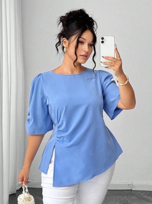 Women's Plus Size Slit Top