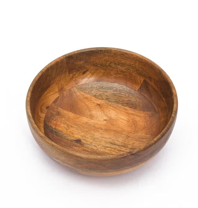 Wooden Bowl,Decorative Serving Bowl Natural Sheesham Wood Mixing & Serving Bowl,Handmade Wooden Salad Bowls,Antique Soup