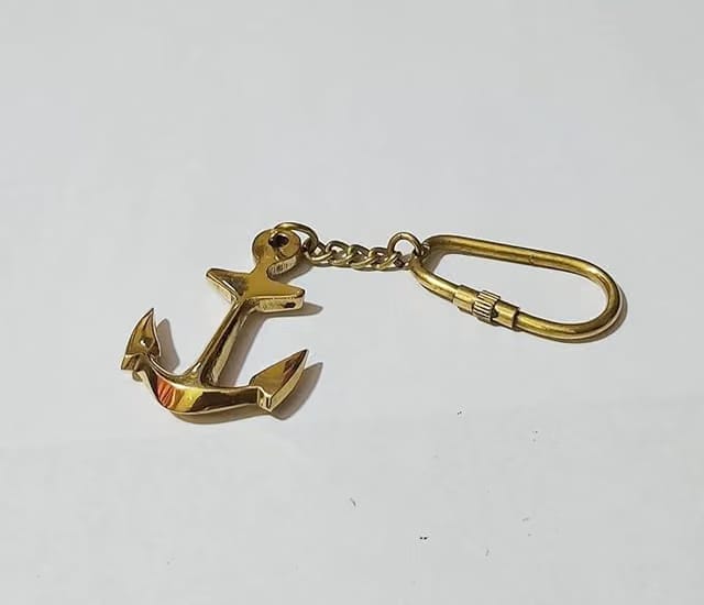 Nautical Brass Keychain Vintage Maritime Decor Gift Maritime Key Ring Travelers, Collectors Ideal Gift for Car, Bike