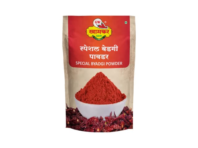 G W Khamkar Special Byadgi Mirchi Powder,mild Spiecy Red Chilli Powder, Sorted and Stemless Chillies