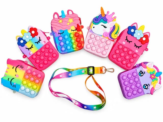 Pack of 10 Popit Sling Bag I Birthday return gift for girls