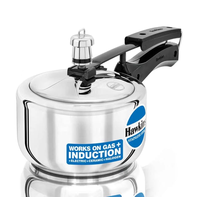 1.5 Litre Pressure Cooker, Stainless Steel Inner Lid, Induction Cooker, Silver (Hss15)