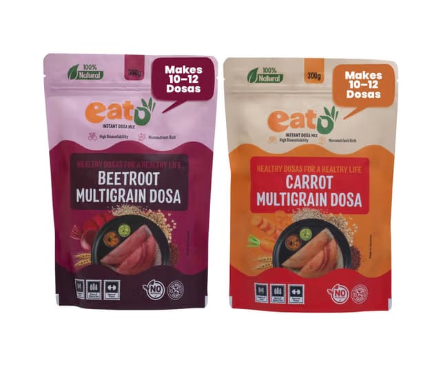 Eat5 Instant Beetroot & Carrot Multigrain Dosa Mix Combo