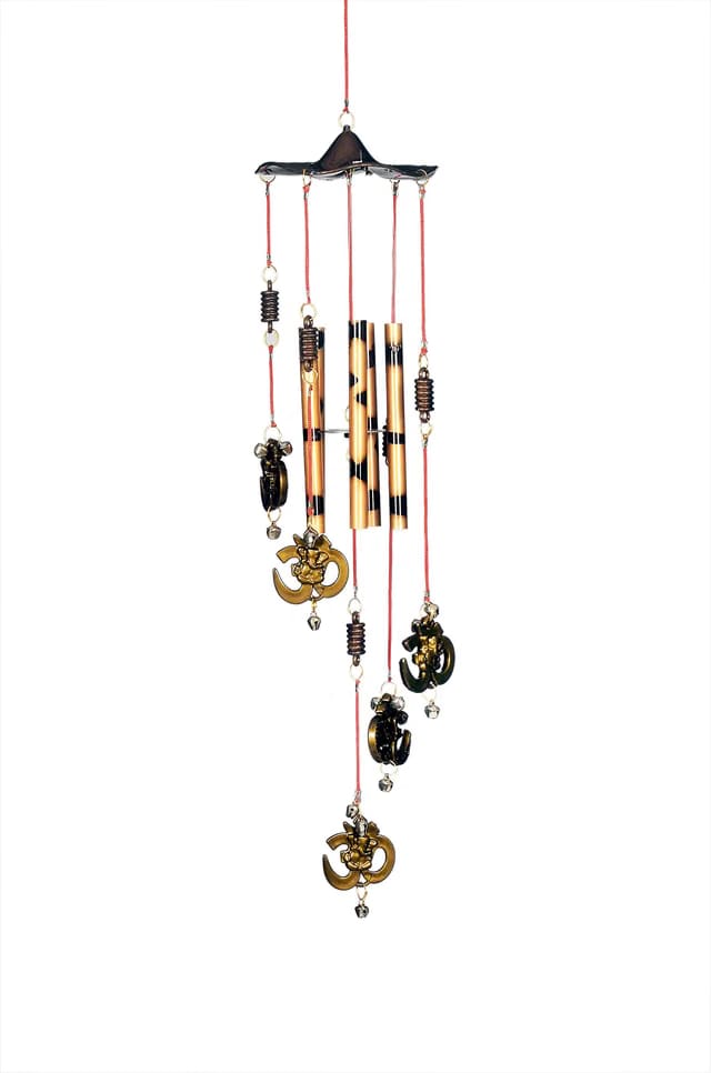 Lucky Om Ganesh Wind Chimes for Home Decor,Positivity,Living Room,Bedroom,Balcony,Outside,Garden,Wall Hanging Sound