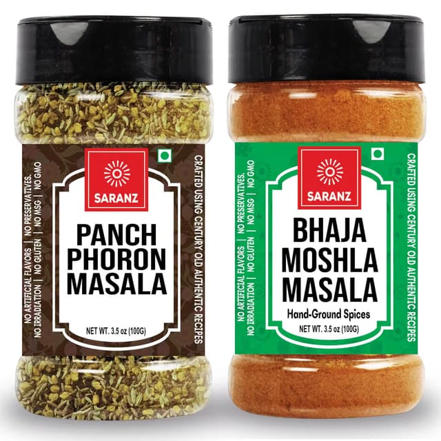 SARANZ Panch Phoron & Bhaja Moshla Masala Combo Pack