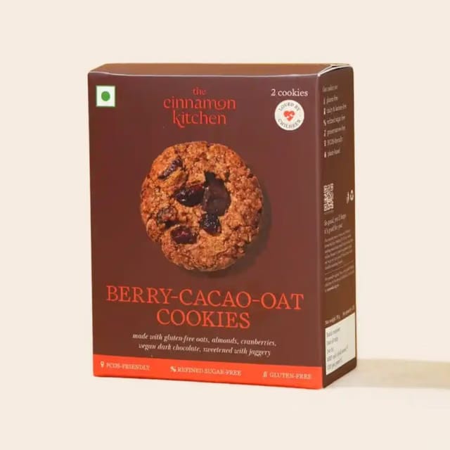 The Cinnamon Kitchen Berry, Cacao, Oat Cookies