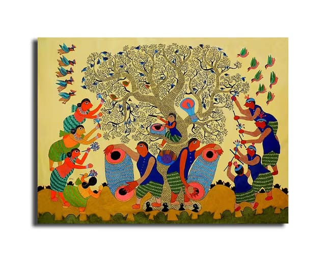 Canvas Painting, Religious Art, Traditional Art, Nature Art, Jesus, Gond Art, Kalighat Art, Rajasthani Art