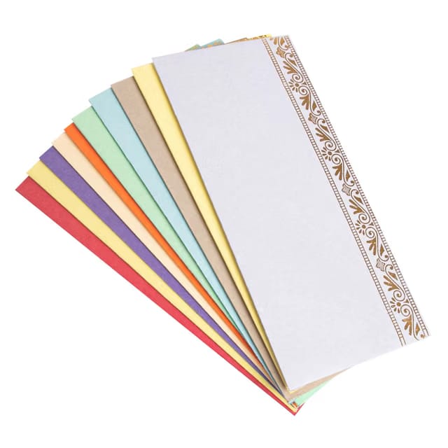 50 Pcs Premium Paper Shagun Envelopes Cash Gifting in Weddings Birthdays Rakhi Gifting (Lace Pattern