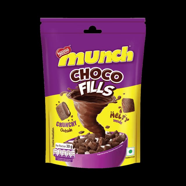 Nestle Munch Choco Fills, Breakfast Cereal, Double The Fun, Crunchy & Chocolatey