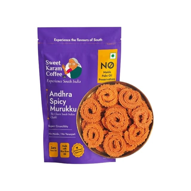 Sweet Karam Coffee Andhra Spicy Murukku (Chakli)