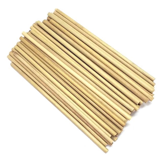 Crafts Bamboo Sticks, Wooden Bamboo Sticks for Multi Purpose, Skewers, Wooden Round Craft Stick, Pack of 100 (9 Inches)